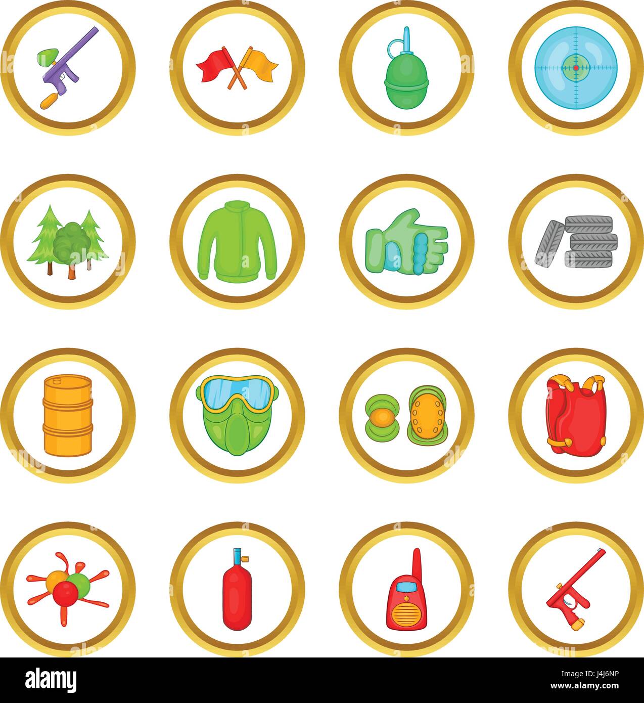 Paintball vector set, cartoon style Stock Vector Image & Art - Alamy