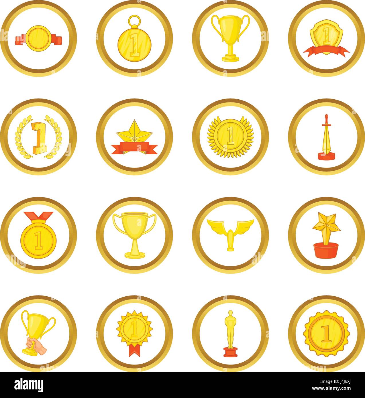 Trophy award vector set, cartoon style Stock Vector Image & Art - Alamy
