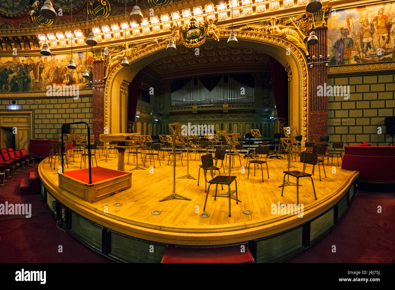 Stock Photo - Interior of Romanian Athenaeum (Ateneul Român) concert hall  in Bucharest, Romania Stock Photo - Alamy