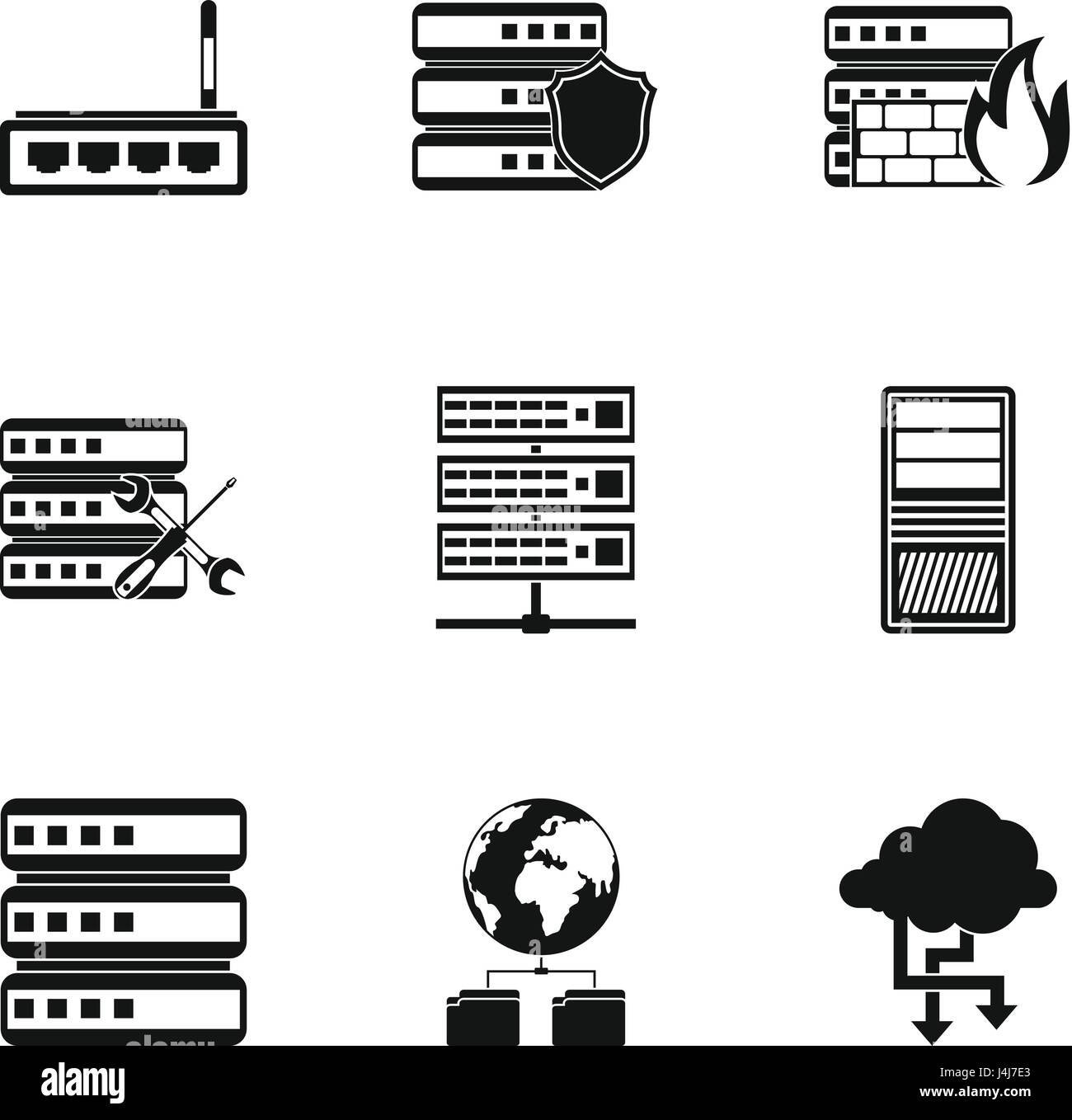 Computer icons set, simple style Stock Vector Image & Art - Alamy