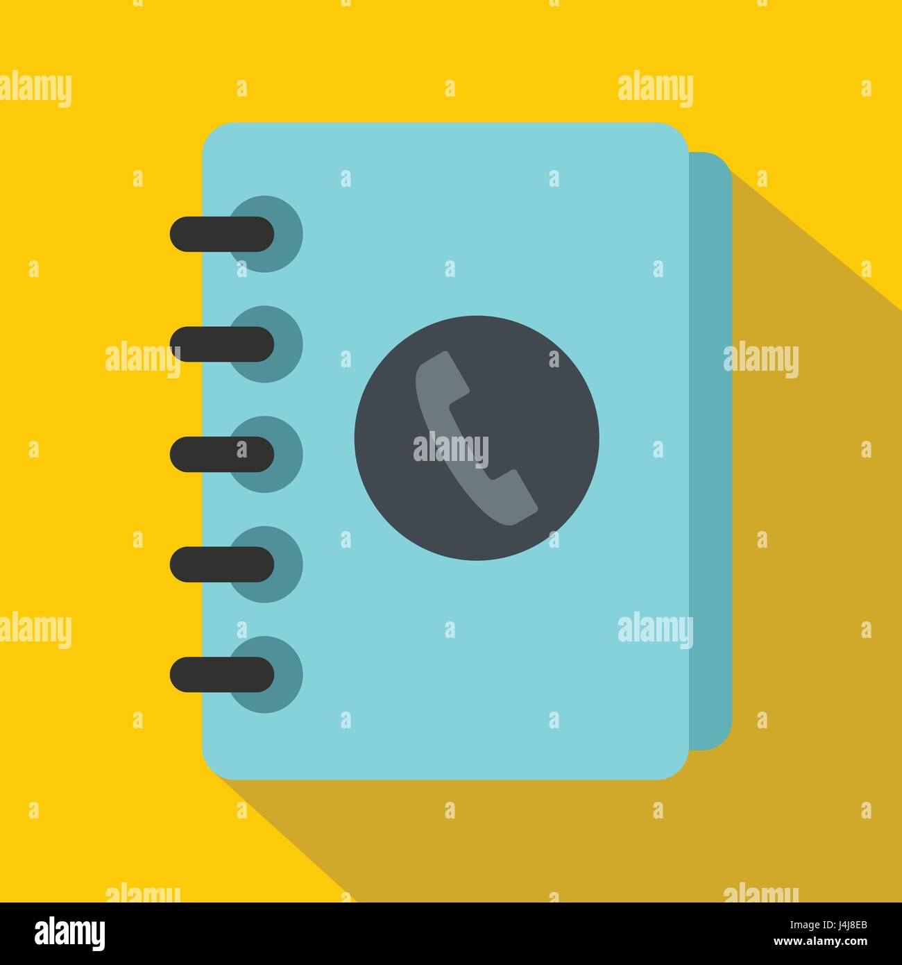 Blue address book icon, flat style Stock Vector Image & Art - Alamy