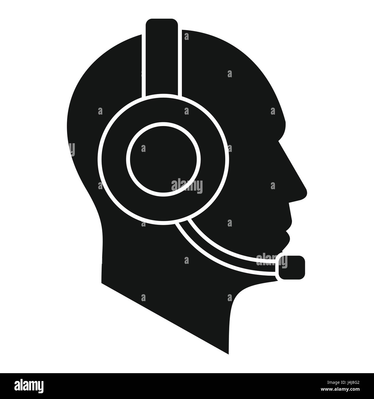 Operator in headset icon, simple style Stock Vector Image & Art - Alamy