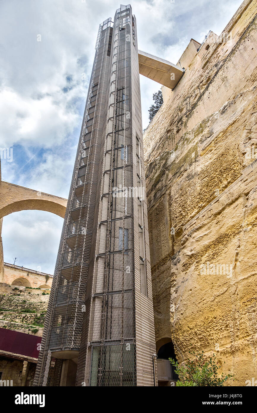 Barrakka Lift, Valletta, Malta Stock Photo