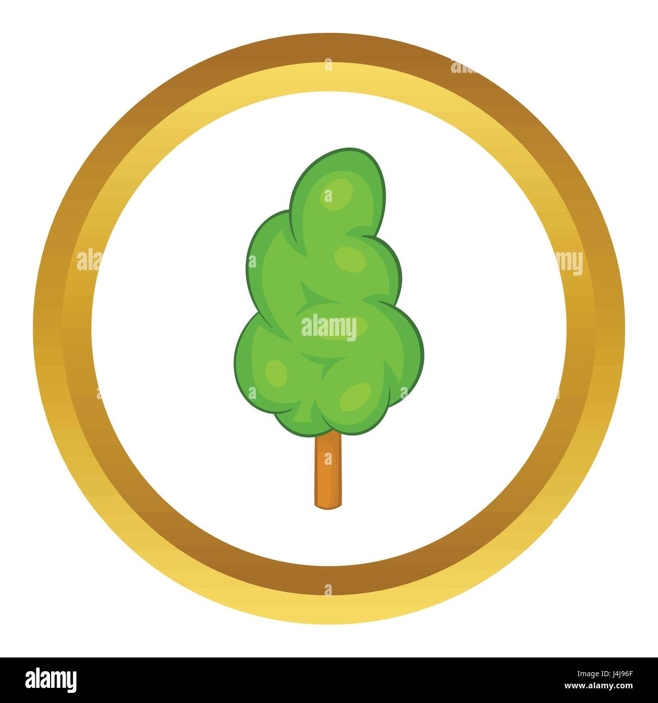 Green tree vector icon Stock Vector