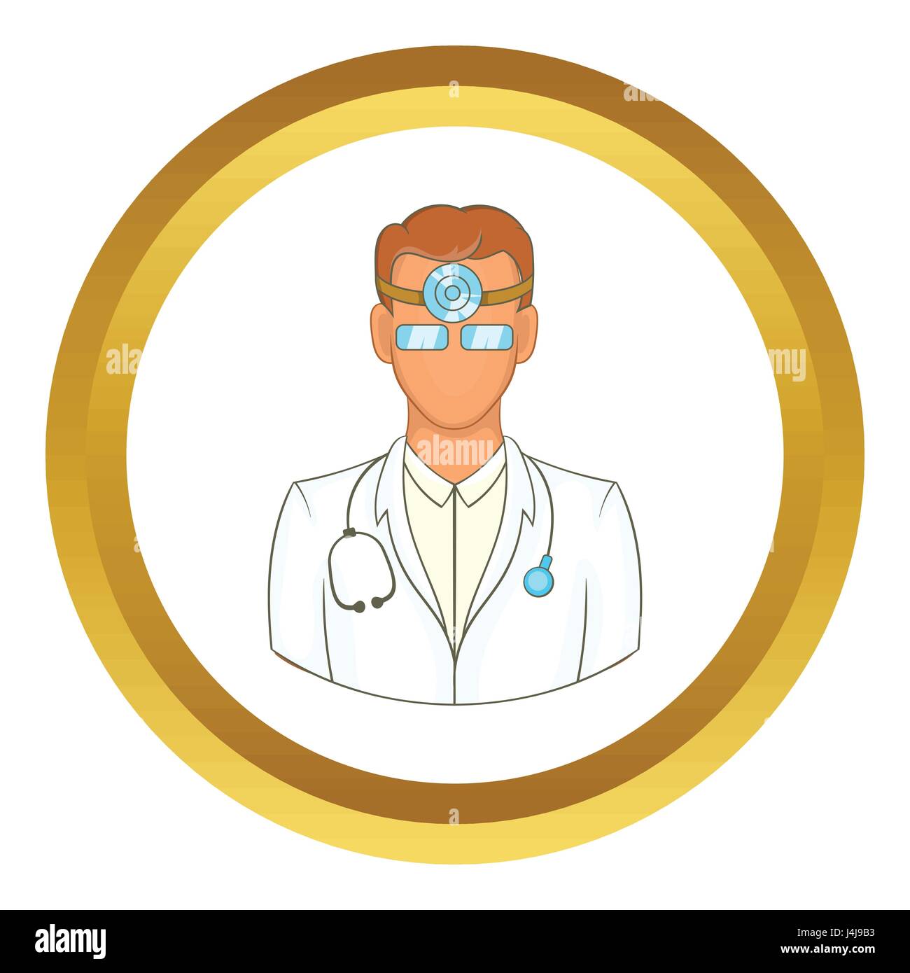Doctor with stethoscope vector icon Stock Vector Image & Art - Alamy