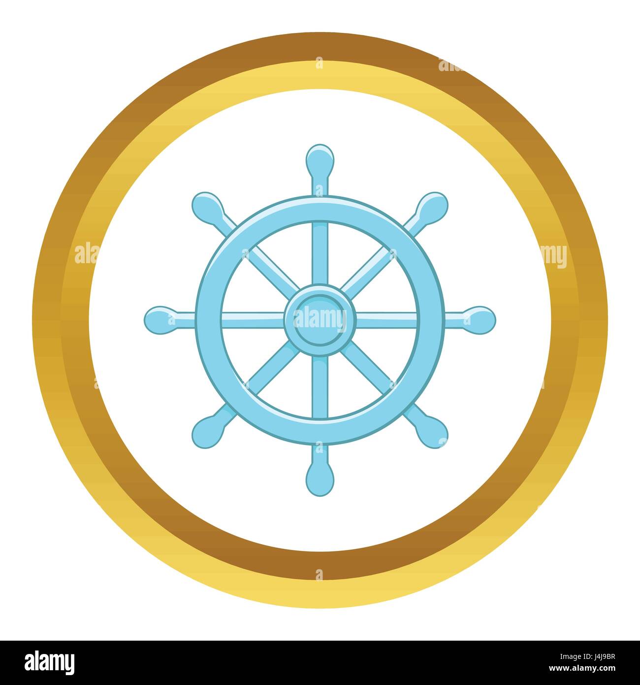 Wheel of Dharma vector icon Stock Vector