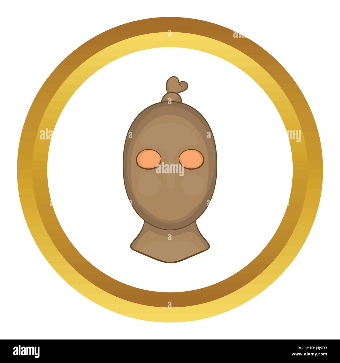 Thief with stocking over his head vector icon Stock Vector