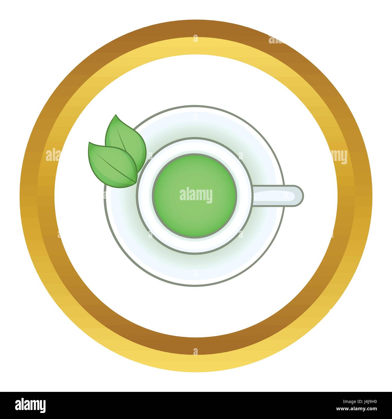 Cup of green tea vector icon Stock Vector Image & Art - Alamy