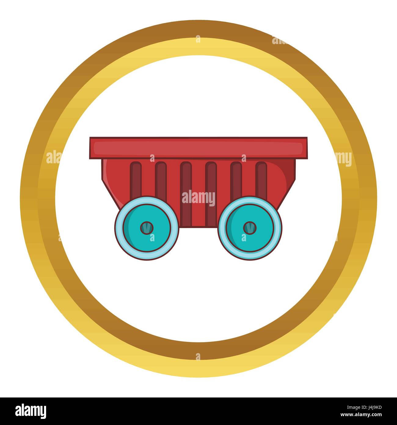 Cart on wheels vector icon Stock Vector Image & Art Alamy