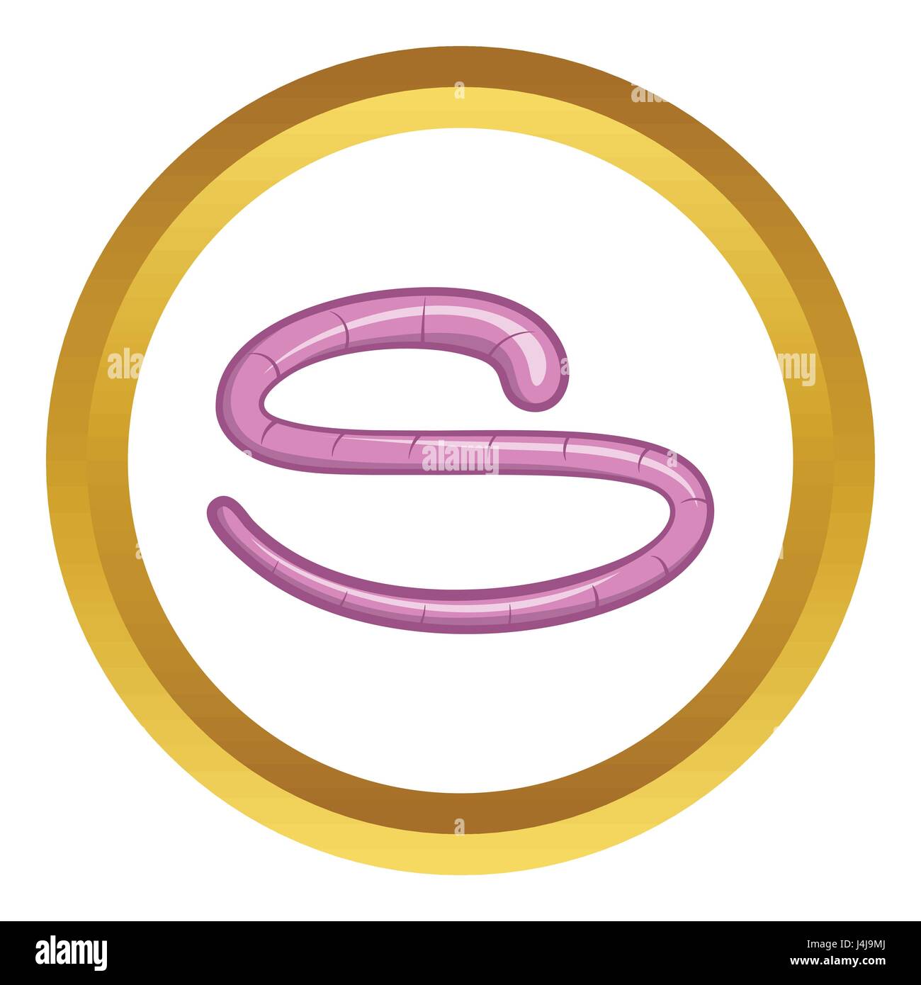 Roundworm vector icon Stock Vector