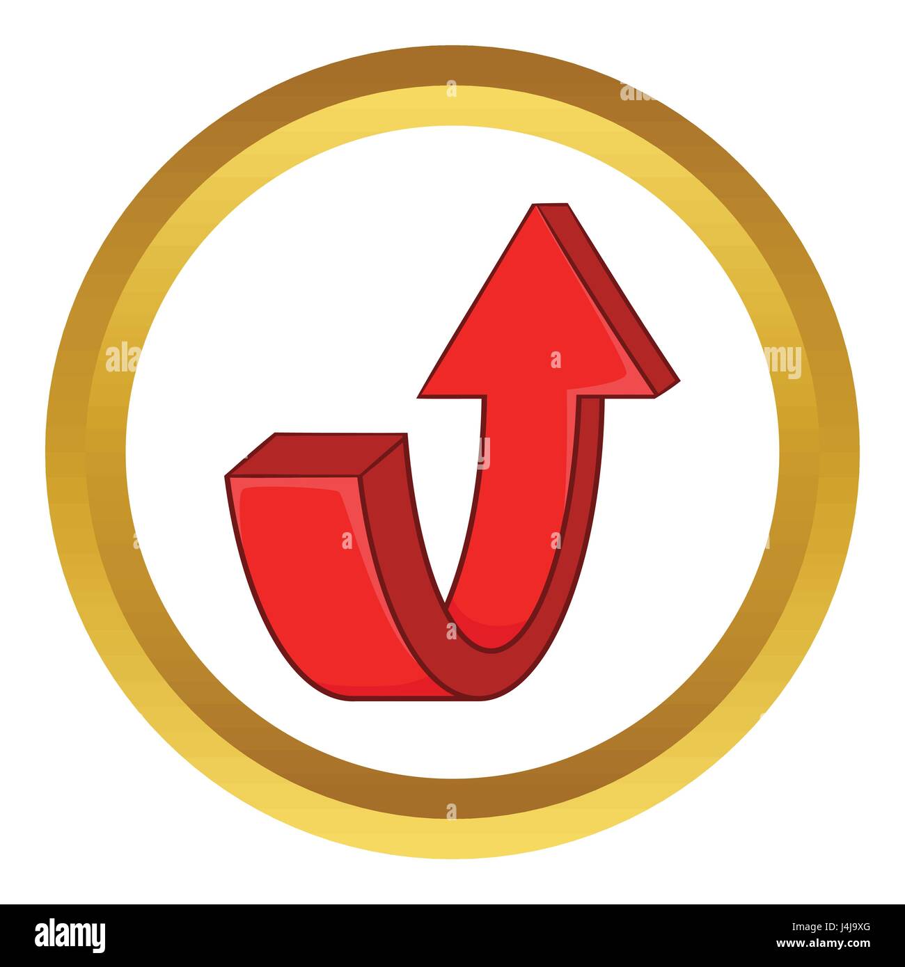 Curved Arrow Vector Icon Stock Photos & Curved Arrow Vector Icon Stock