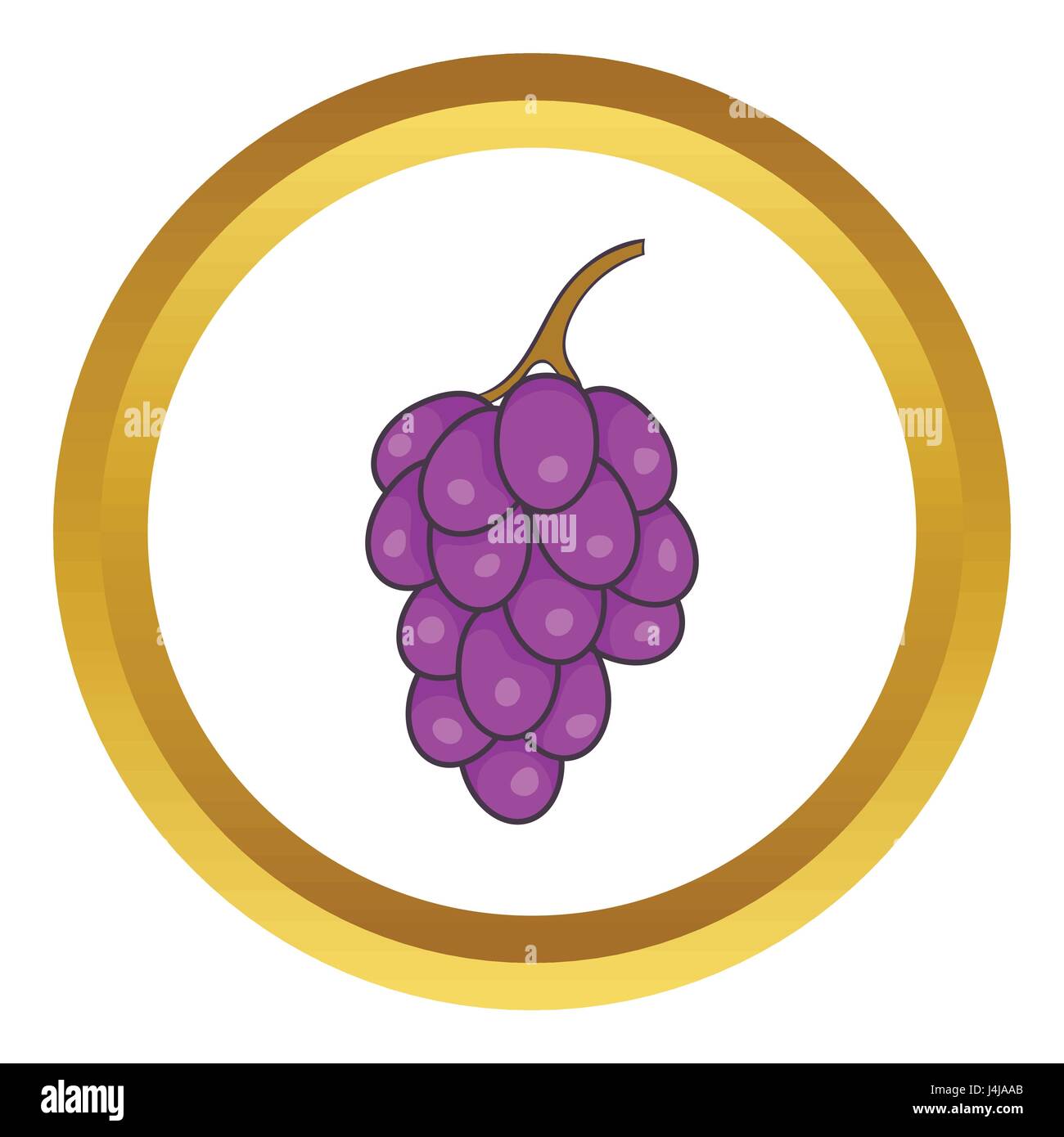 Bunch of wine grapes vector icon Stock Vector