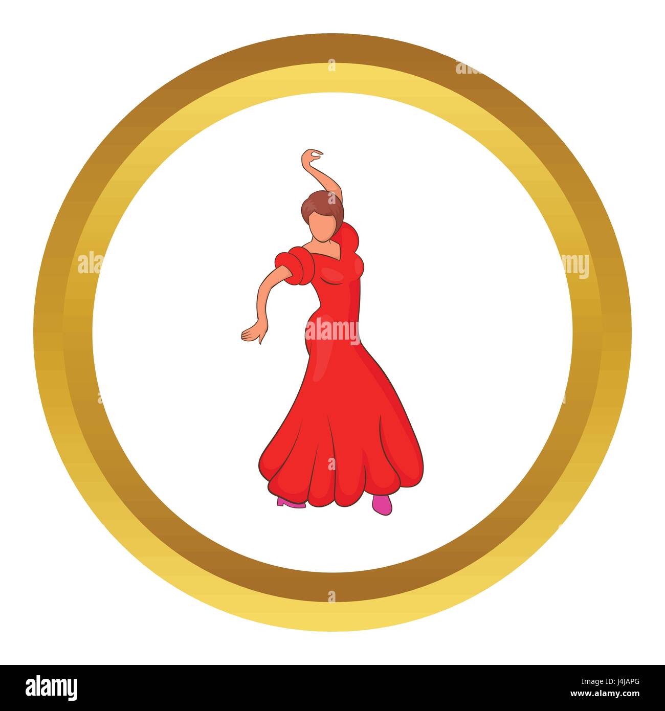 Flamenco dancer vector icon Stock Vector