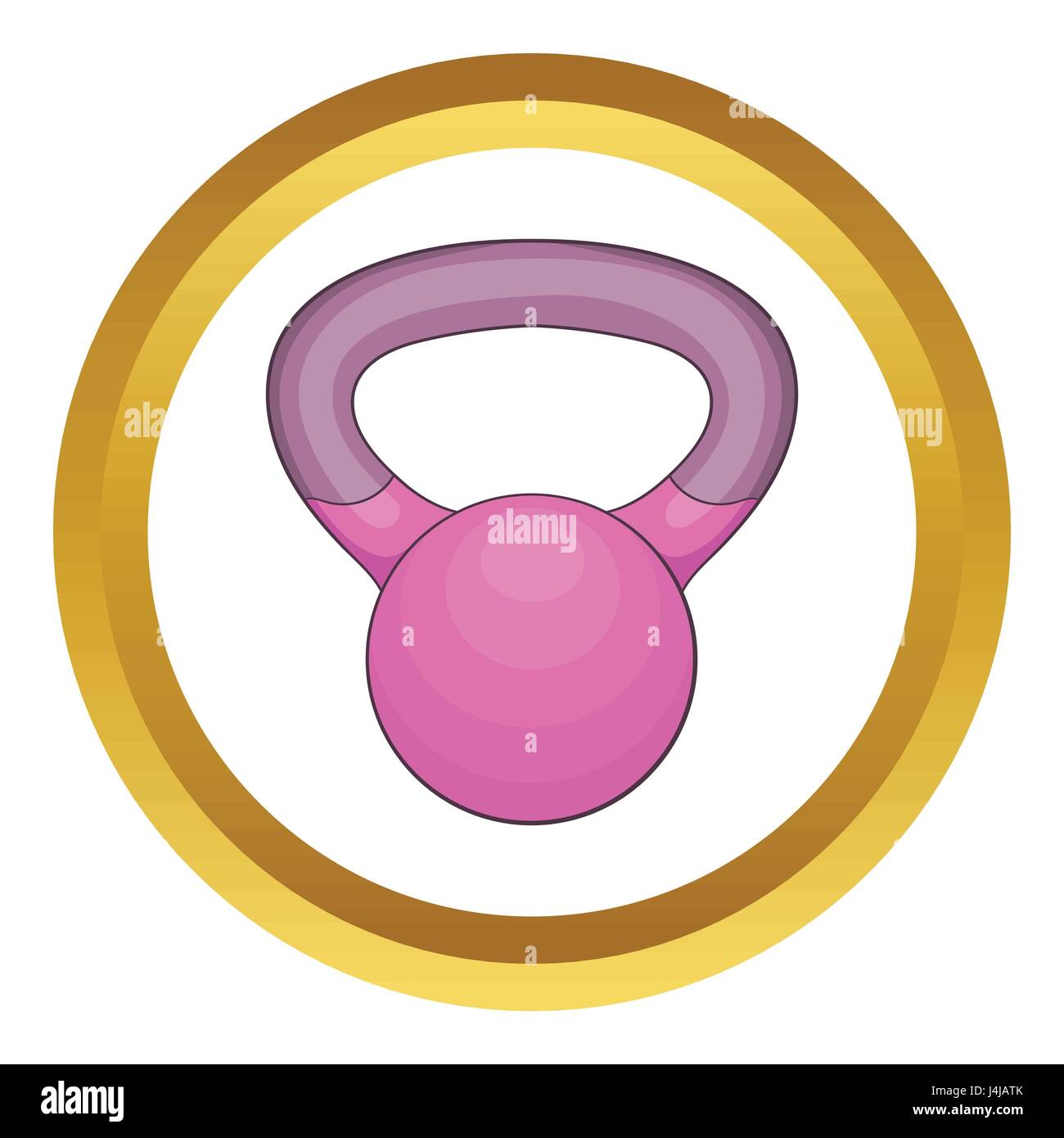 Pink kettlebell vector icon Stock Vector Image & Art - Alamy