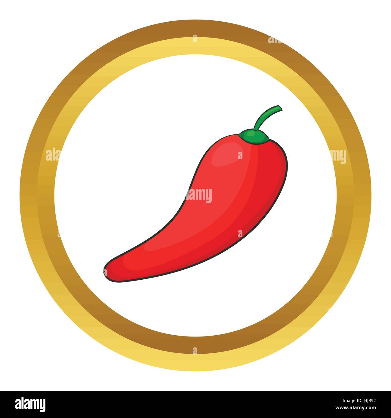 Red chilli pepper vector icon Stock Vector Image & Art - Alamy