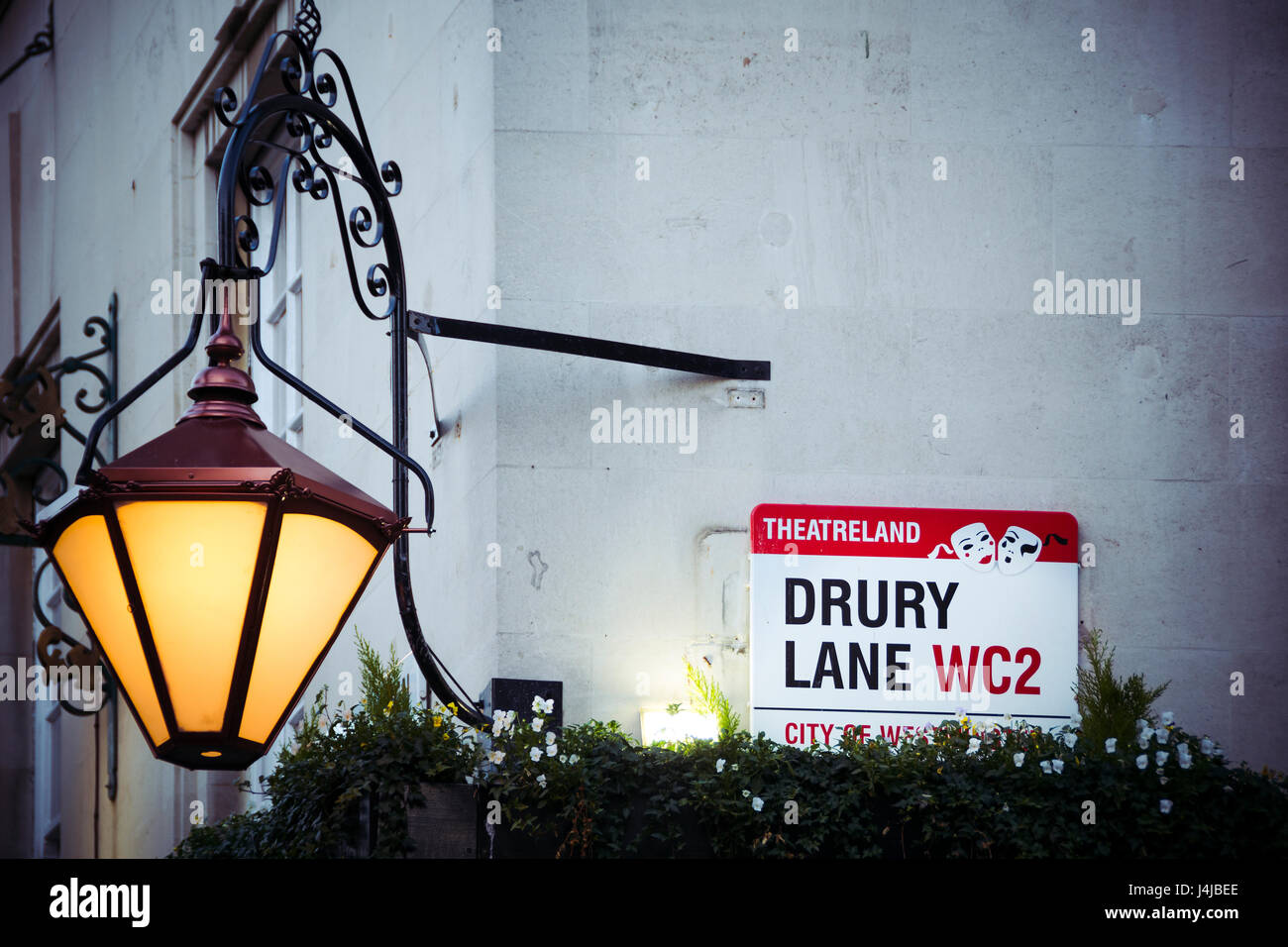 Drury Lane in London theatreland Stock Photo