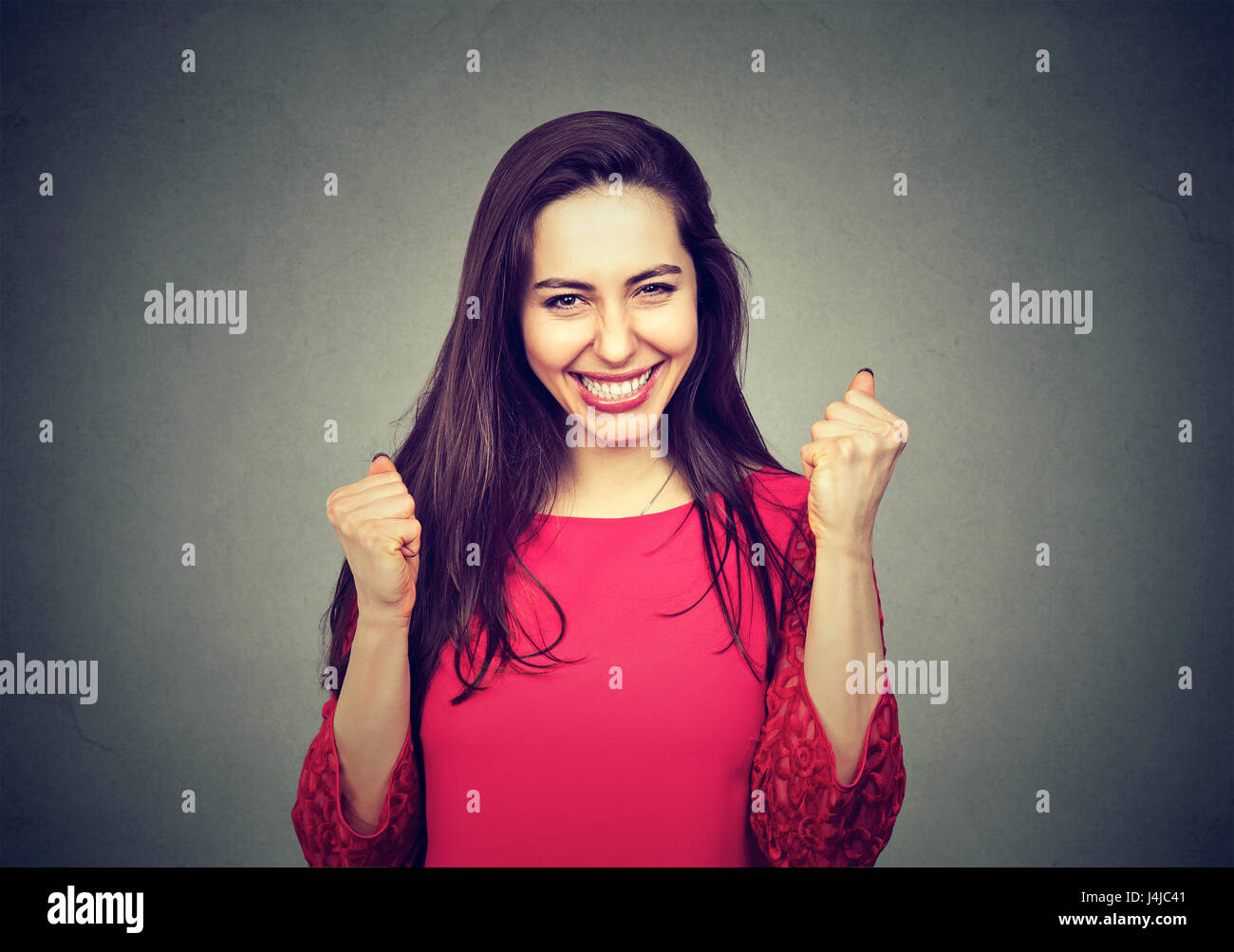 portrait of a happy successful woman Stock Photo