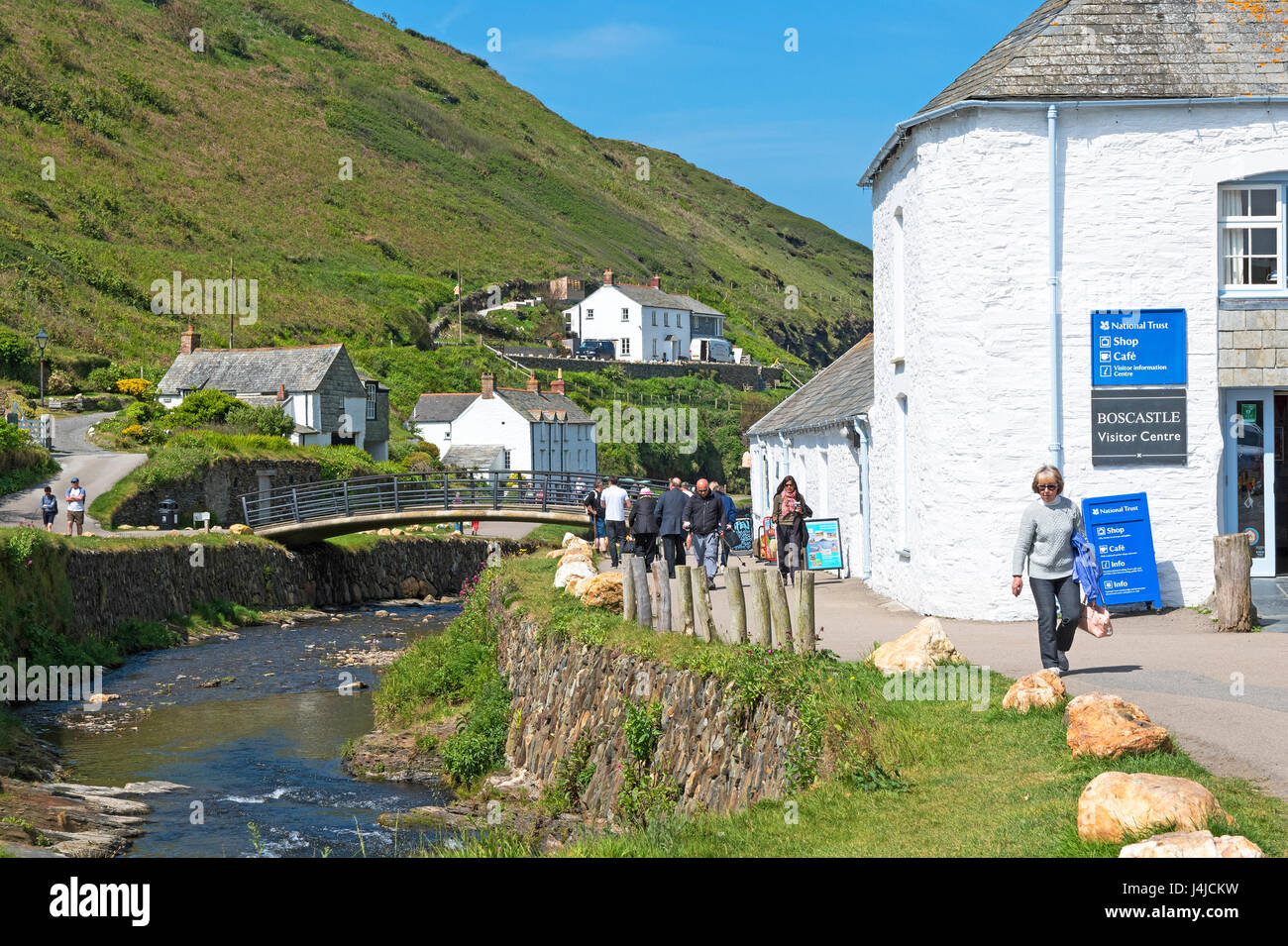 the village of boscastle in north cornwall, england, uk Stock Photo