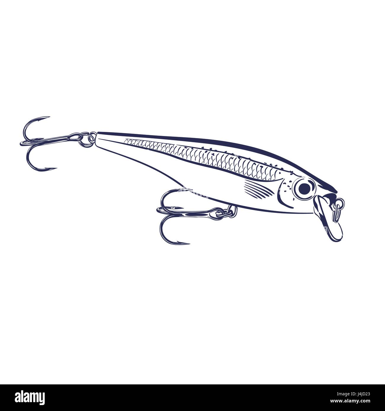 spinning lure wobblers Stock Vector