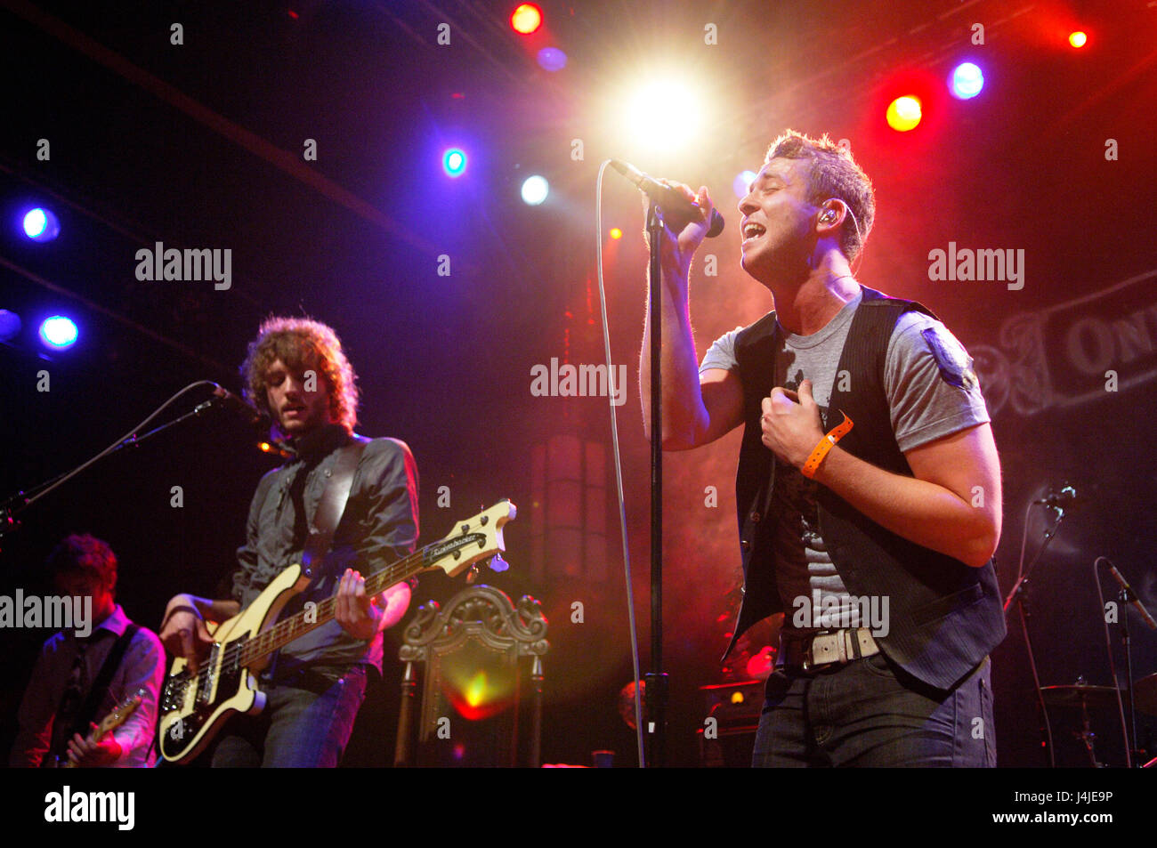  L R Brent Kutzle Ryan Tedder Of OneRepublic Performing At The House 