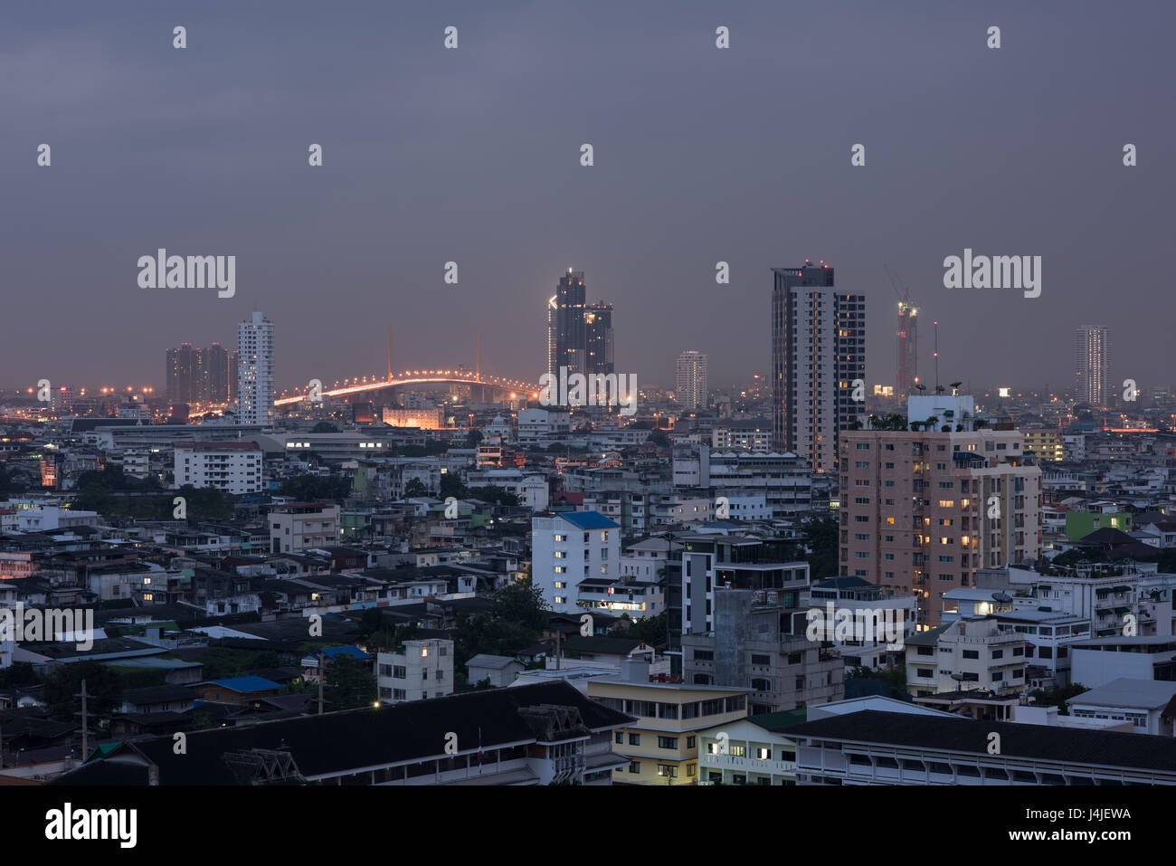 Bangkok Thailand skyline silom Stock Photo