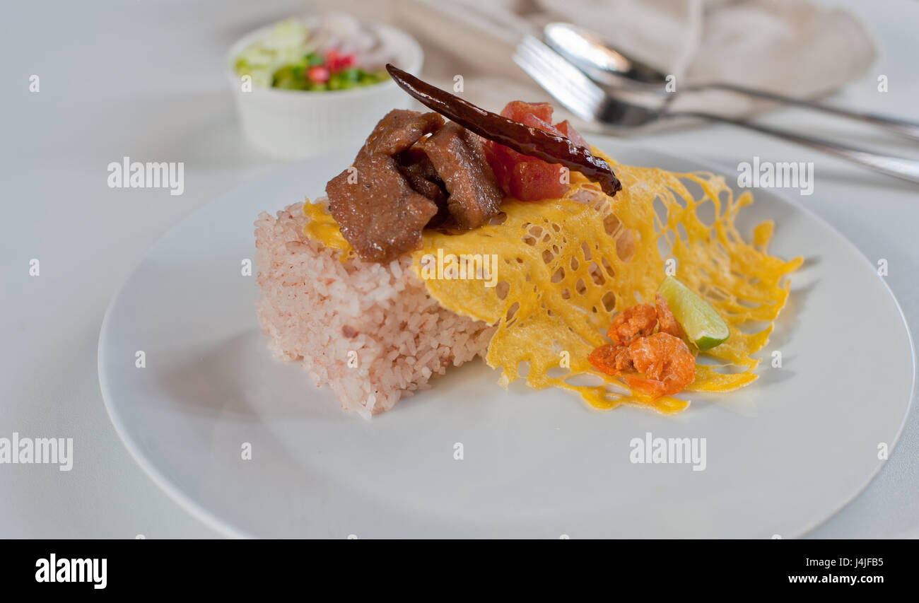 Fried rice Mixed with Shrimp paste (Kao Cluk Ka Pi), Thai style food ...