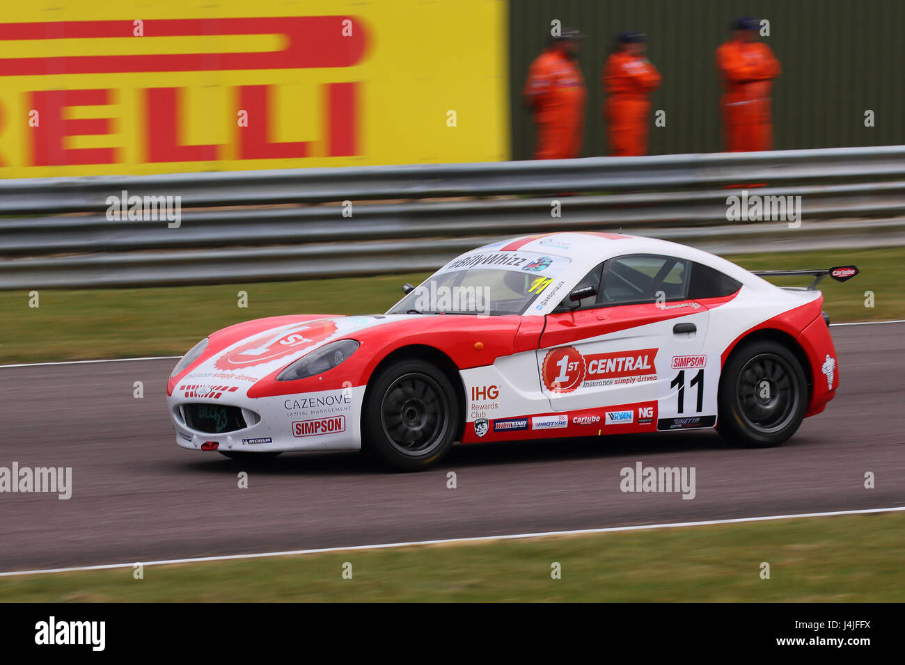 Sebastian Priaulx in the Ginetta Junior Cup at Thruxton race course