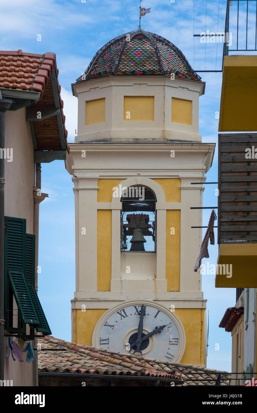 France, Alpes Maritimes, Villefranche, Chuch campanile Stock Photo - Alamy