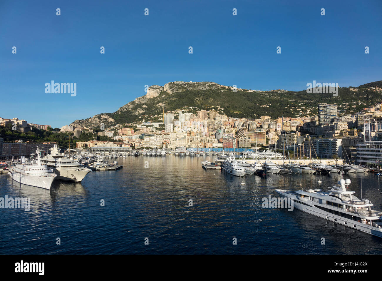 Monaco, Monte Carlo, Port Hercule Stock Photo