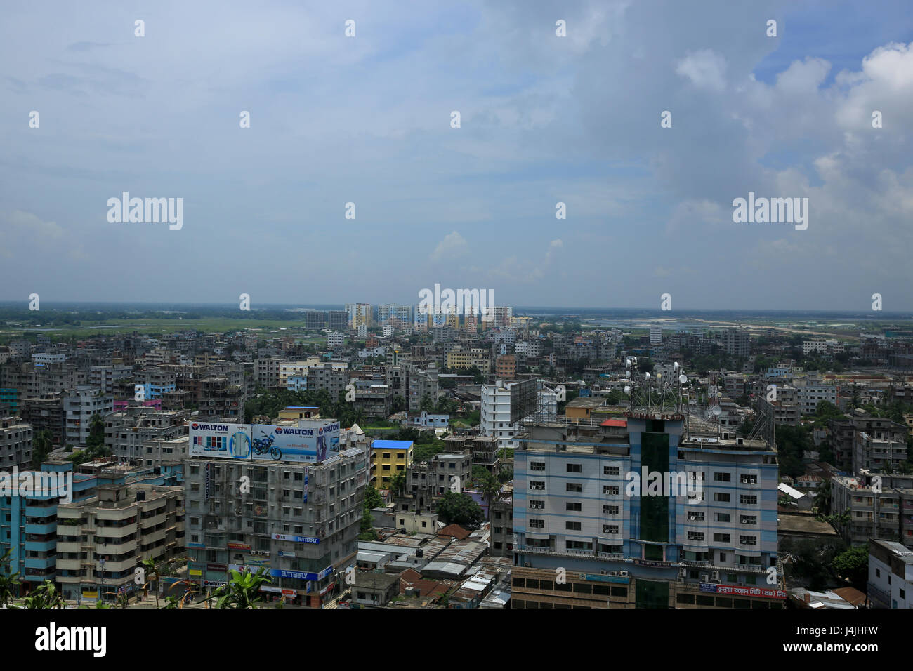 Skyline of Dhaka city. Dhaka, Bangladesh. Stock Photo
