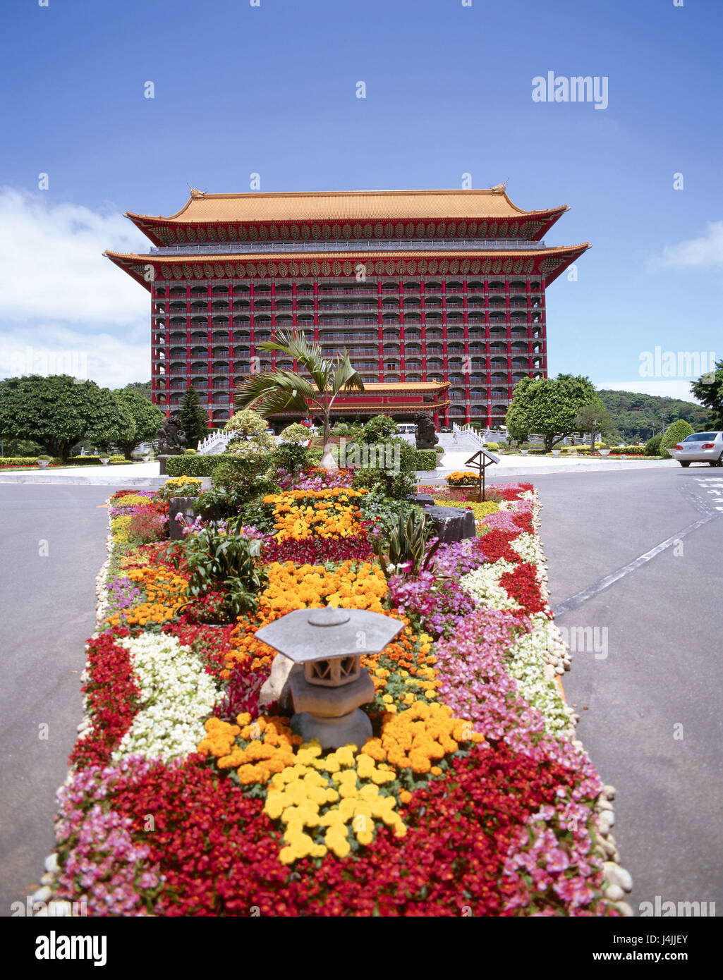Taiwan, Taipeh, Grand Hotel, flower attachment Asia, Eastern Asia, Taipei, town, capital, hotel, 'Grand Hotel', gastronomy, foreign countries, outside Stock Photo