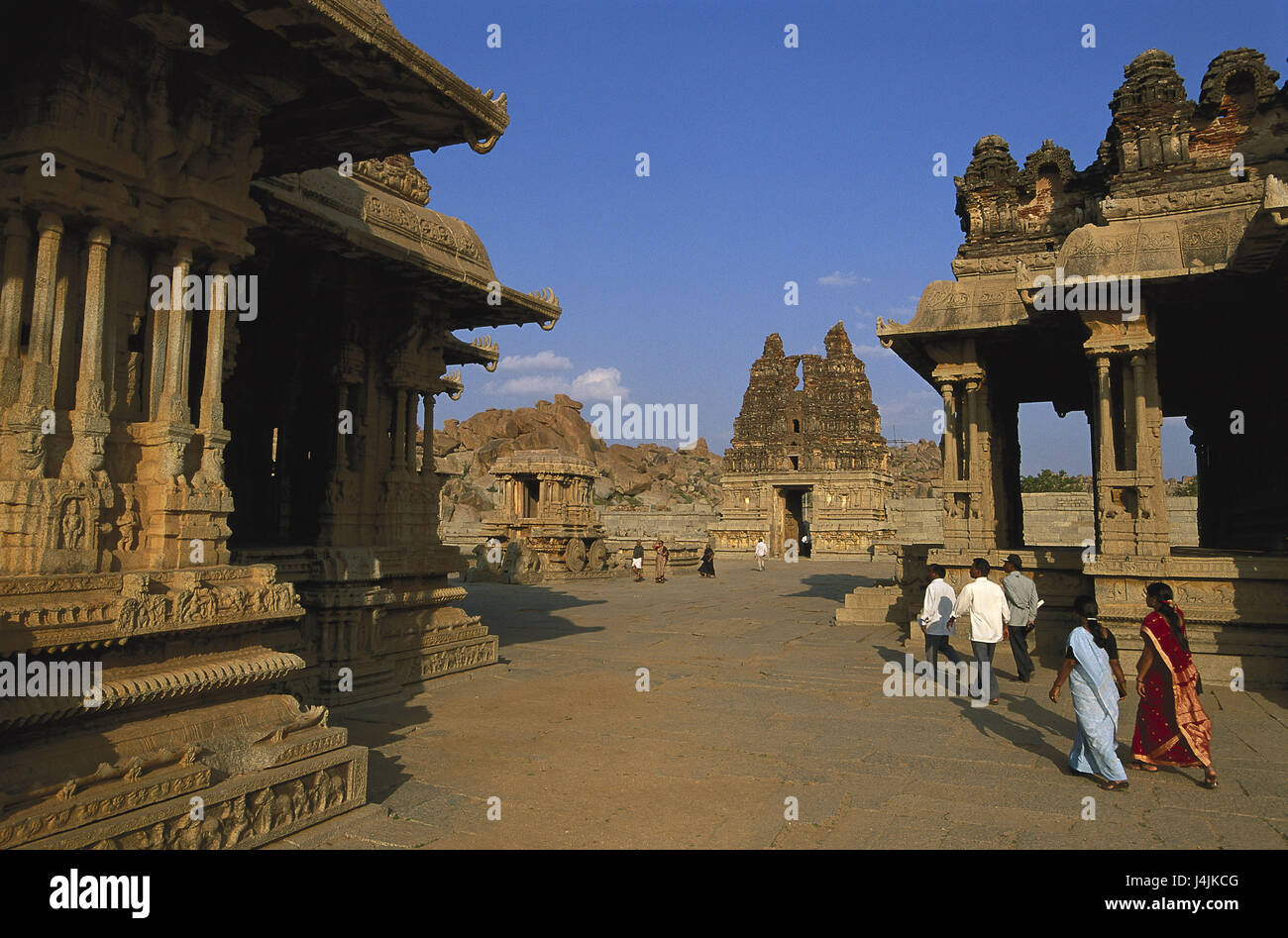 India, Karnataka, Hampi, Vithala temple, visitor Asia, South Asia
