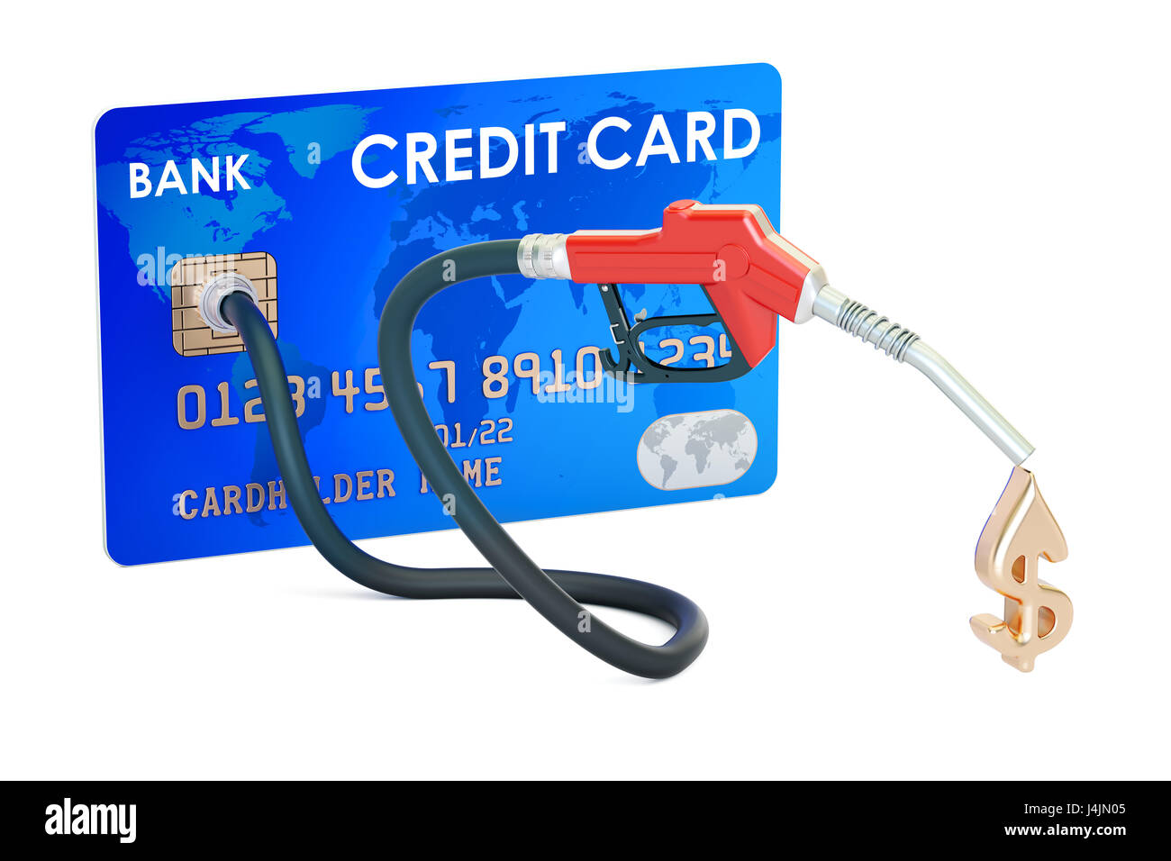 Credit card with fuel pump nozzle, 3D rendering Stock Photo Alamy