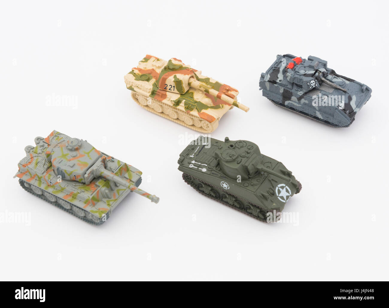 Micro Machines tank toys Stock Photo