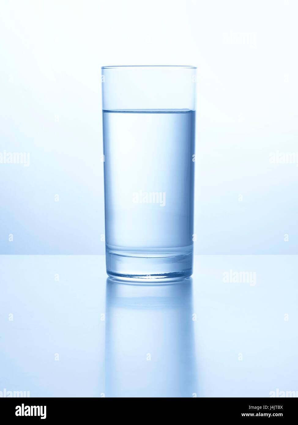 Glass of water, studio shot. Stock Photo