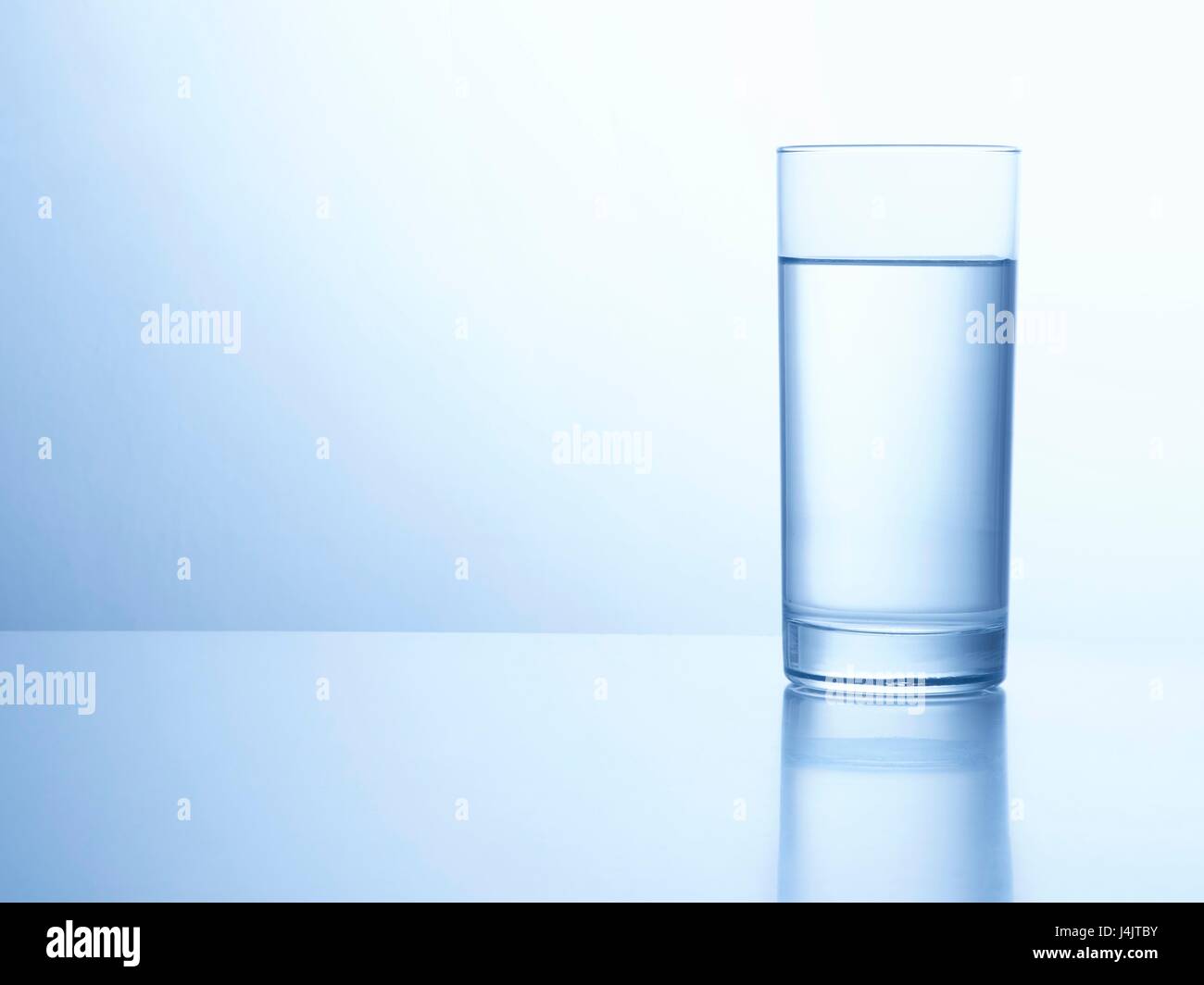 Glass of water, studio shot. Stock Photo