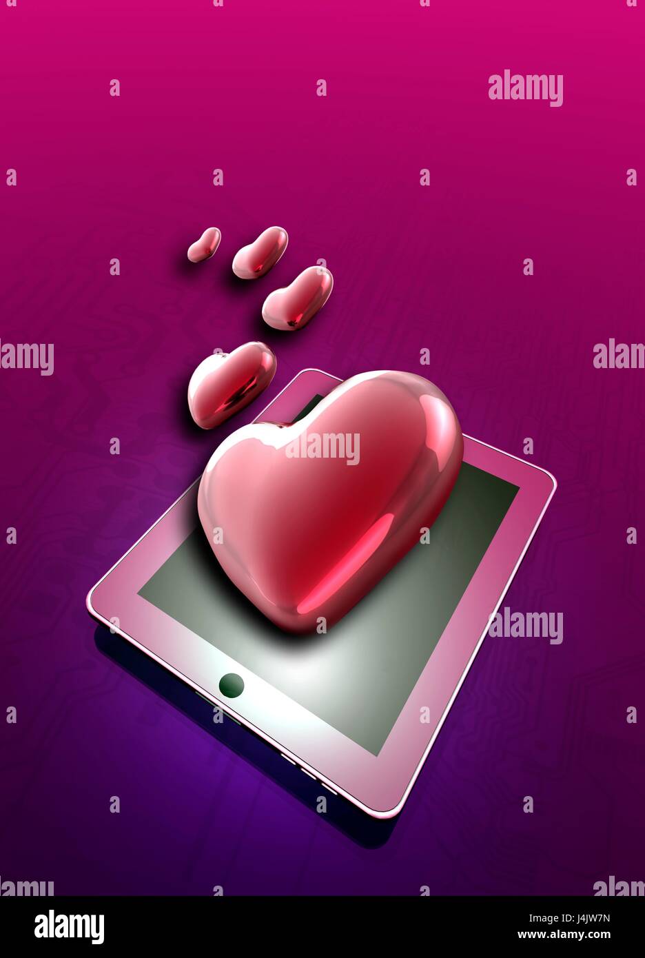 Internet dating, conceptual illustration. Stock Photo