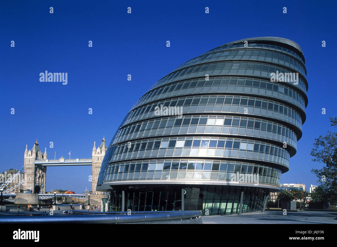 Great Britain London New City Hall Tower Bridge Detail England Capital Building Structure Aslant World Architect Norman Foster Architecture Facade Glass Front Background Tower Bridge Culture Place Of Interest Bridge Drawbridge Outside