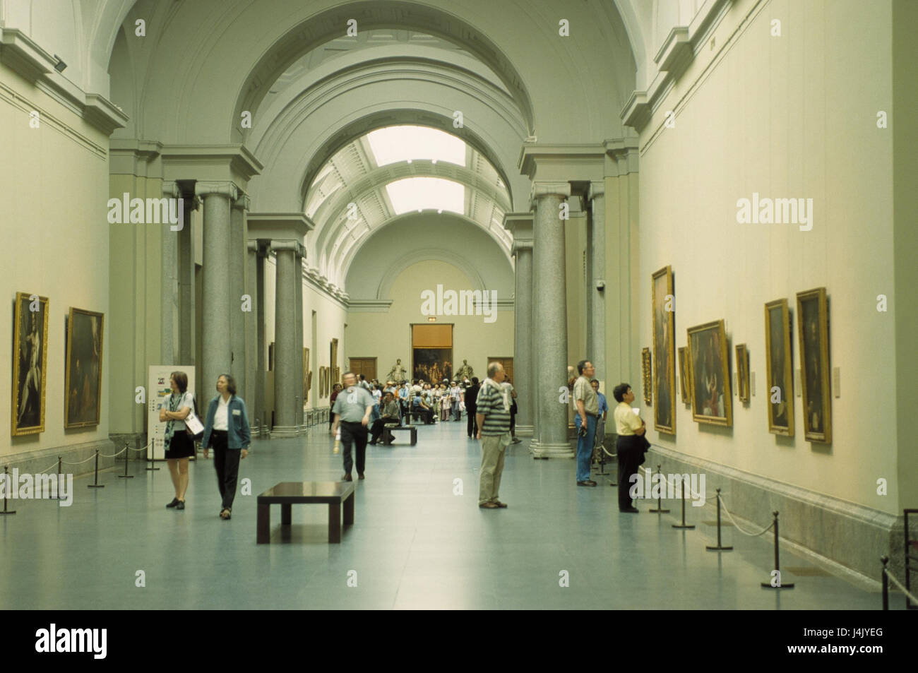 Spain, Madrid, Museo del Prado, visitor Europe, capital, museum, national museum, pictures, paintings, picture gallery, museum visitor, kind, art, culture, place of interest, inside Stock Photo