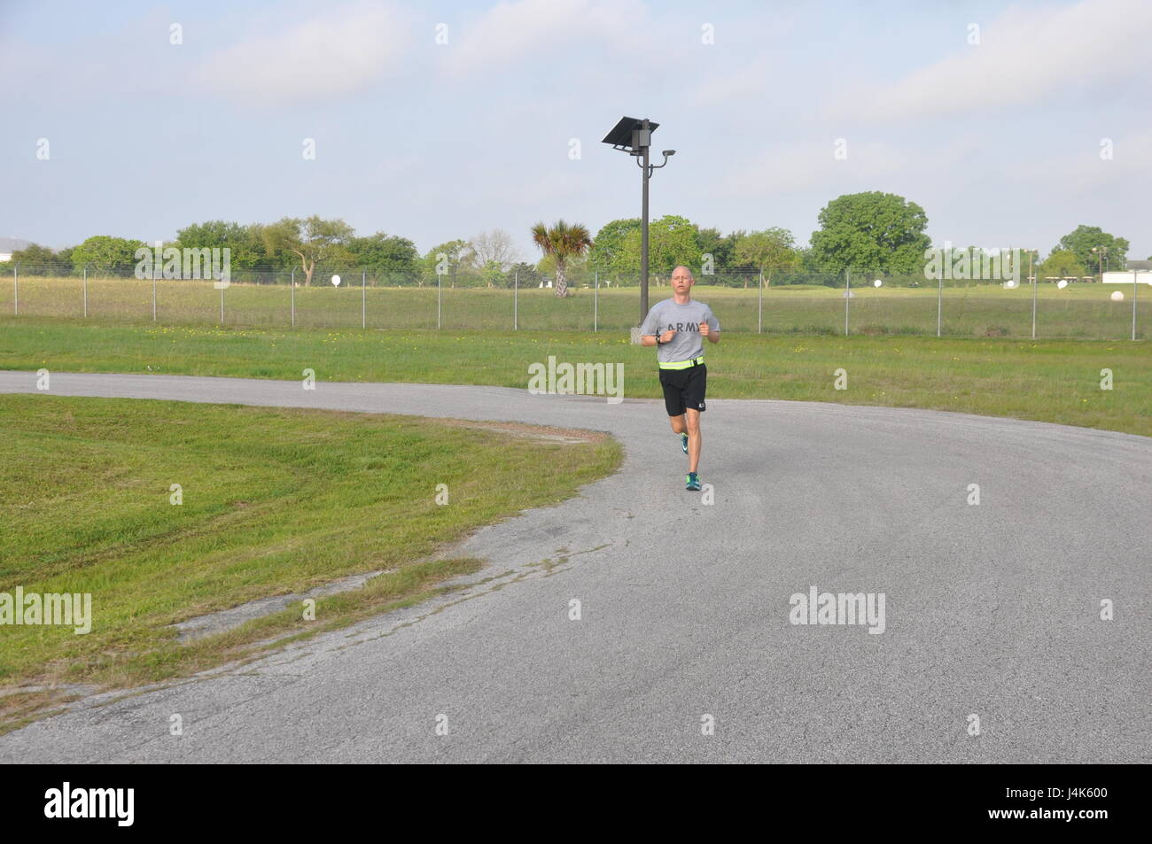 Timed Run Image Soldiers from the Army Reserve Headquarters Company participate in a ...