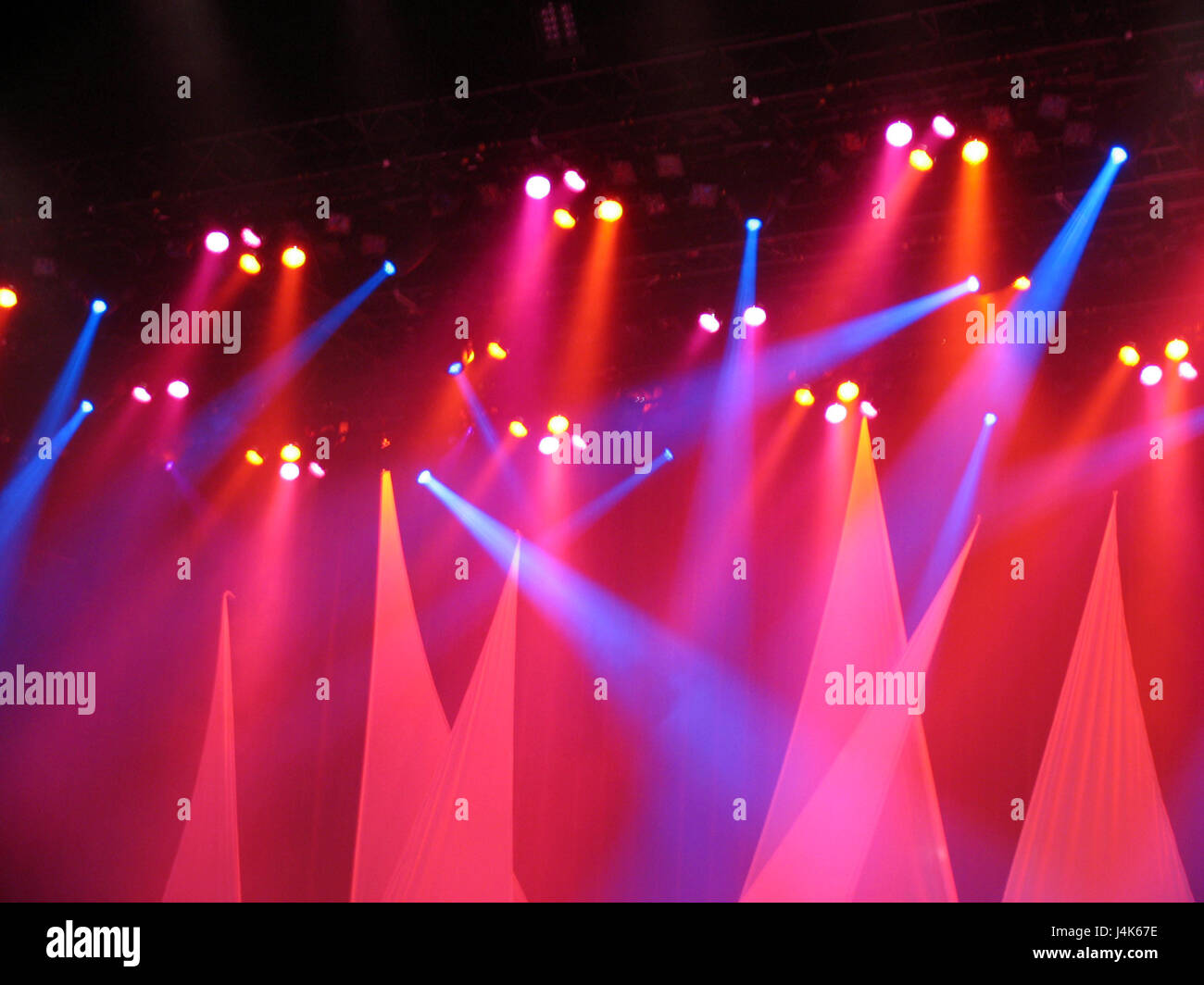 Colourful concert stage lights Stock Photo Alamy
