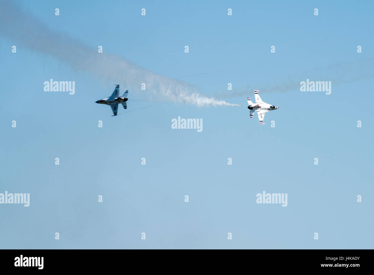 Travis Air Force Base hosts Wings Over Solano Air Show featuring USAF  Thunderbirds, U.S. Army Golden Knights, flyovers, and static displays Stock  Photo - Alamy