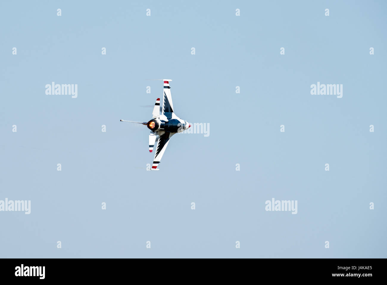 Wings Over Solano Air Show at Travis Air Force Base showcased aerial  performances by the USAF Thunderbirds, U.S. Army Golden Knights parachute  team, flyovers, and static aircraft displays over two days Stock