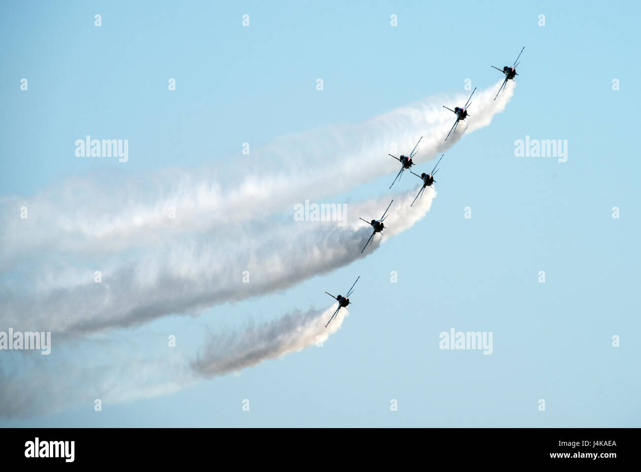 The Wings Over Solano Air Show at Travis Air Force Base showcased  Thunderbirds aerial performances, Golden Knights parachute demonstrations,  flyovers, and static displays over two days, emphasizing military aviation  skills and teamwork