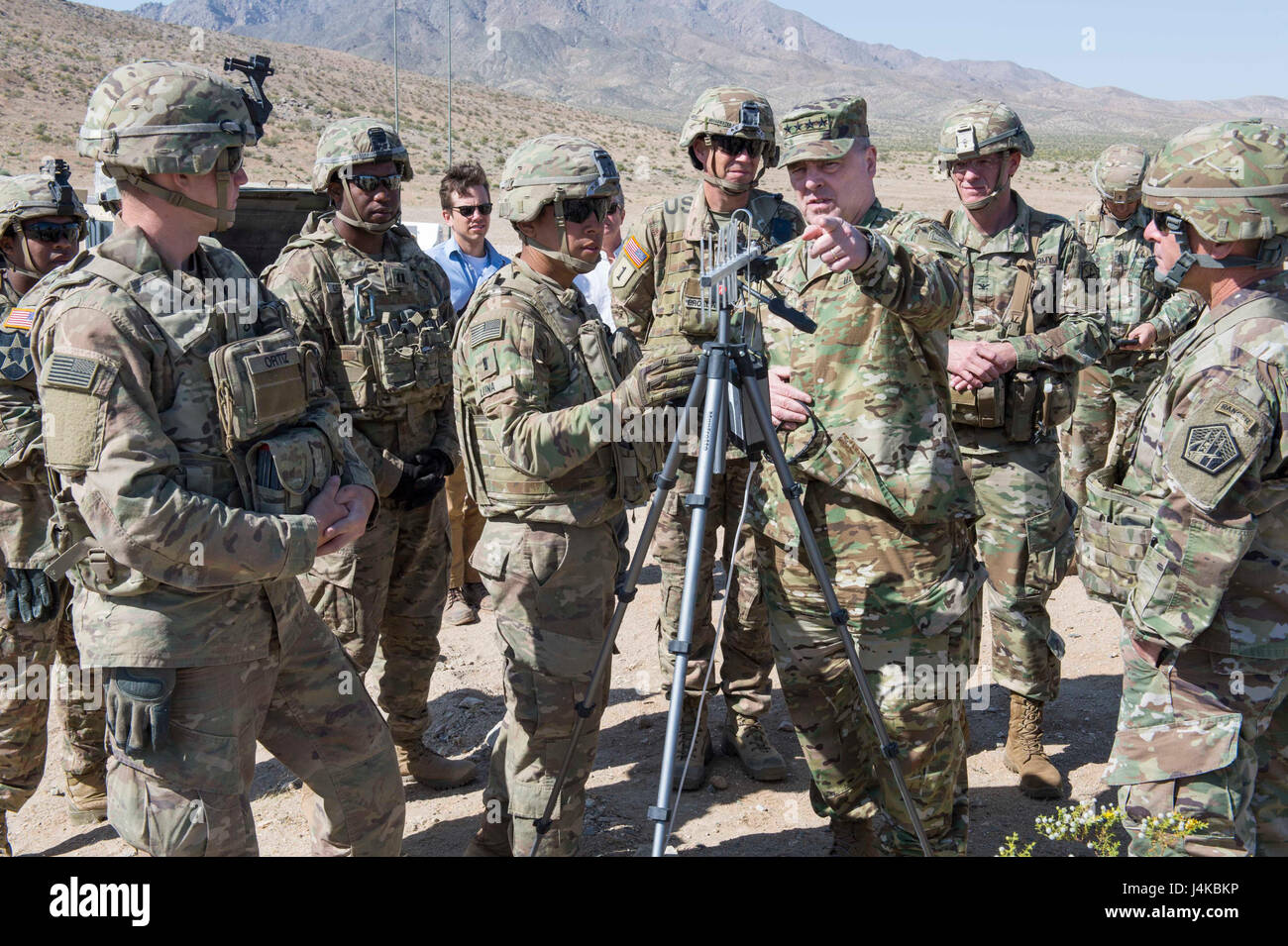 U.S. Army Chief of Staff Gen. Mark A. Milley visits with Soldiers ...