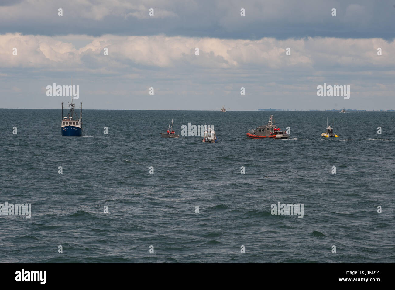 The small boat crew of Coast Guard Cutter Oak, a 225foot buoy tender