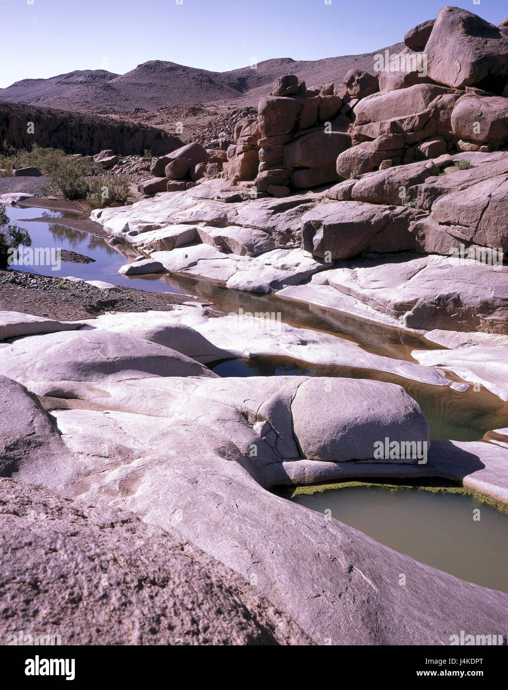 Algeria, Hoggar, mountainous country, rock, watering place Africa
