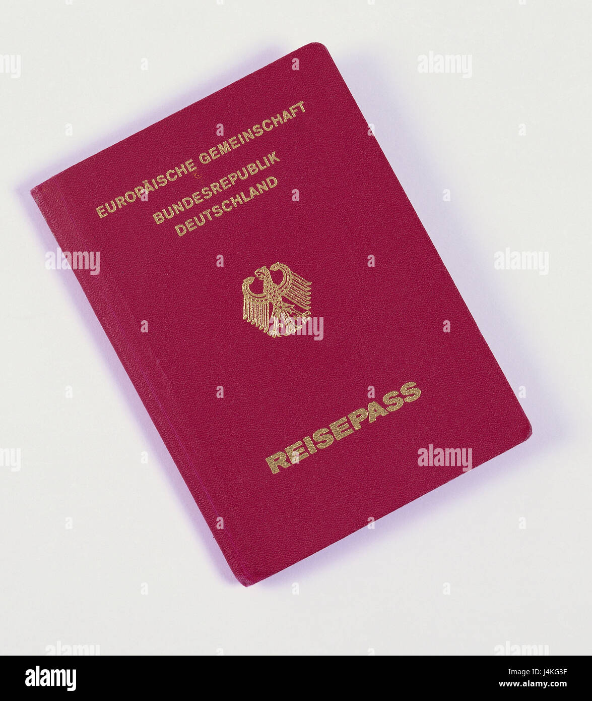 Passport, the Federal Republic of Germany, Europe, pass, identity card, identity card, identity, identity proof, European, European, in German, more in German, studio, object photography, still life Stock Photo