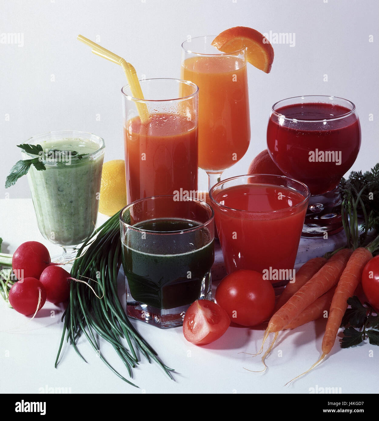 Glasses, vegetable juices, various juice, drink, alcoholfree