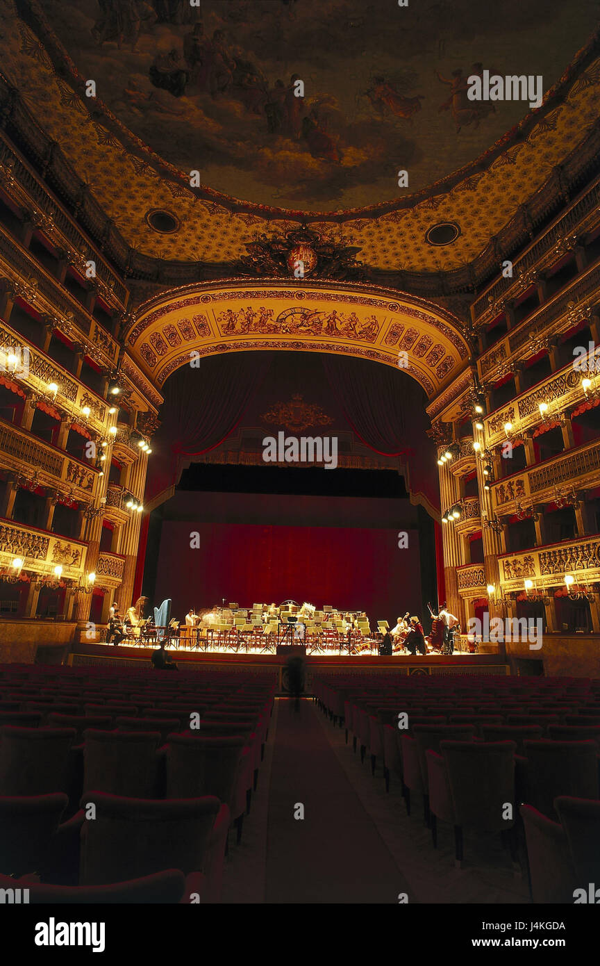 Italy, Naples, theatre of San Carlo, inside Napoli, Campania, Kampanien